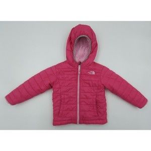 The North Face Toddler Size 2T Mossbud Swirl Fleece Puffer Hood Jacket Coat Pink